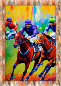horse-racing-wall-painting